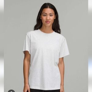 Lululemon All Yours Cotton T-Shirt Heathered Core Ultra Light Grey 0